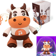 Dancing Cow Musical Toys Movable Baby Cow Toy with Music and LED Lights Baby Toys 6 to 12 Months Children Educational Toys