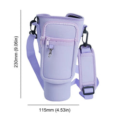 40Oz Neoprene Water Bottle Carrier Bag for Stanley Quencher Cup Sleeve Adjustable Shoulder Strap Non-Slip Insulated Mug Cover