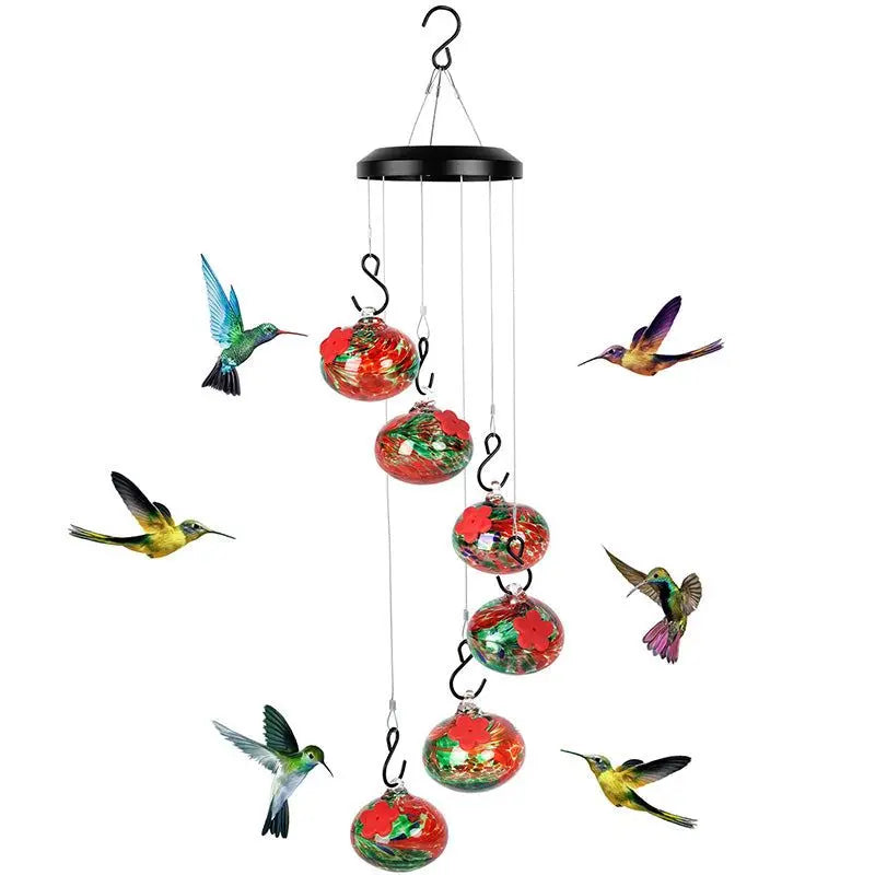 Elegant Wind Chimes and Hummingbird Feeders for Outdoor Garden and Backyard Decor