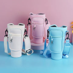 40Oz Neoprene Water Bottle Carrier Bag for Stanley Quencher Cup Sleeve Adjustable Shoulder Strap Non-Slip Insulated Mug Cover