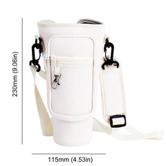 40Oz Neoprene Water Bottle Carrier Bag for Stanley Quencher Cup Sleeve Adjustable Shoulder Strap Non-Slip Insulated Mug Cover