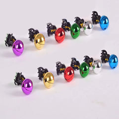 12PCS Christmas Bulb Beads Beard Ornament Colorful Christmas Clip Ball Ornament Xmas Beard Pendant Bright XMAS Ball