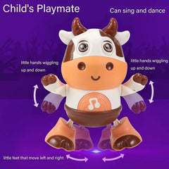 Dancing Cow Musical Toys Movable Baby Cow Toy with Music and LED Lights Baby Toys 6 to 12 Months Children Educational Toys