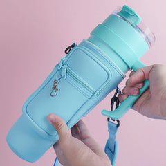 40Oz Neoprene Water Bottle Carrier Bag for Stanley Quencher Cup Sleeve Adjustable Shoulder Strap Non-Slip Insulated Mug Cover