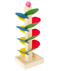 Montessori Rainbow Building Blocks Educational Toys Wooden Tree Petal Ball Running Track Building Blocks Early Education