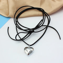 Goth Black Heart Necklace