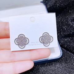 Crystal Flower Stud Earrings