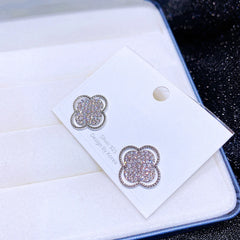 Crystal Flower Stud Earrings