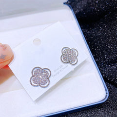 Crystal Flower Stud Earrings