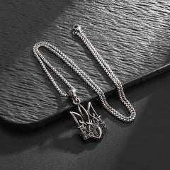 Retro Trident Necklace