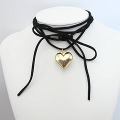 Goth Black Heart Necklace