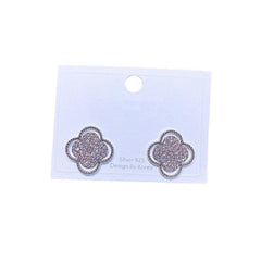 Crystal Flower Stud Earrings