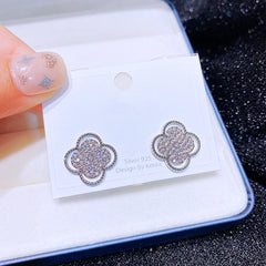 Crystal Flower Stud Earrings