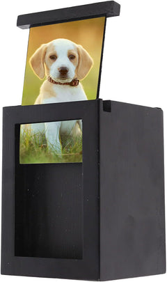 Professional Wooden Dog Urn for Ashes - Pet Cremation Urn with Photo Frame for Dogs and Cats (Small)