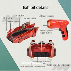 RC Car Stunt Infrared Laser Toy Wall Ceiling Climbing Follow Light Remote Control Car Electric anti Gravity Car Toys for Kids