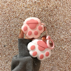 Cute Cartoon 3D Cat Paw Silicone Earphone Case for Airpods 1 2 Protective Shell Cover for Airpods 3 2021 Case for Airpods Pro 2