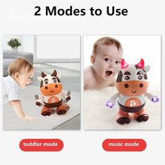 Dancing Cow Musical Toys Movable Baby Cow Toy with Music and LED Lights Baby Toys 6 to 12 Months Children Educational Toys