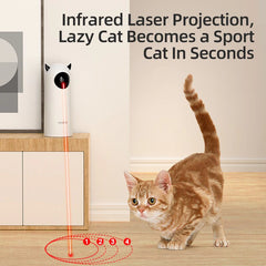 Interactive Automatic LED Laser Cat Toy - Handheld Electronic Teaser for Indoor Pets