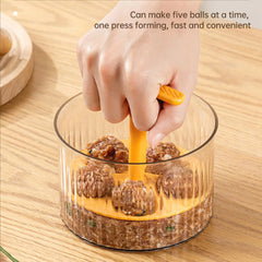 Translucent Meatball Maker Kitchen Extruded Meatball Making Tool Ground Meat Freezer Storage Containers Hand Pressure