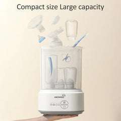 GROWNSY Compact Electric Steam Baby Bottle Sterilizer and Dryer - Professional Sanitizer for Baby Bottles, Pacifiers, and Pump Parts (2024)