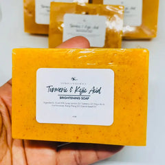 Turmeric and Kojic Acid Brightening Soap - Dark Spot Remover and Organic Body Wash for Flawless Skin