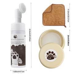 Pet Paw Cleaner and Moisturizing Balm for Dogs and Cats (5 Oz) - No-Rinse Foot Care Solution for Dry, Cracked Paws and Noses