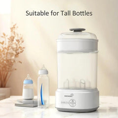 GROWNSY Compact Electric Steam Baby Bottle Sterilizer and Dryer - Professional Sanitizer for Baby Bottles, Pacifiers, and Pump Parts (2024)