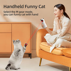 Interactive Automatic LED Laser Cat Toy - Handheld Electronic Teaser for Indoor Pets