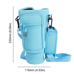 40Oz Neoprene Water Bottle Carrier Bag for Stanley Quencher Cup Sleeve Adjustable Shoulder Strap Non-Slip Insulated Mug Cover