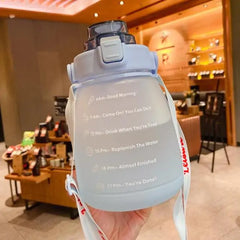 Children's Water Bottle With Straw Strap